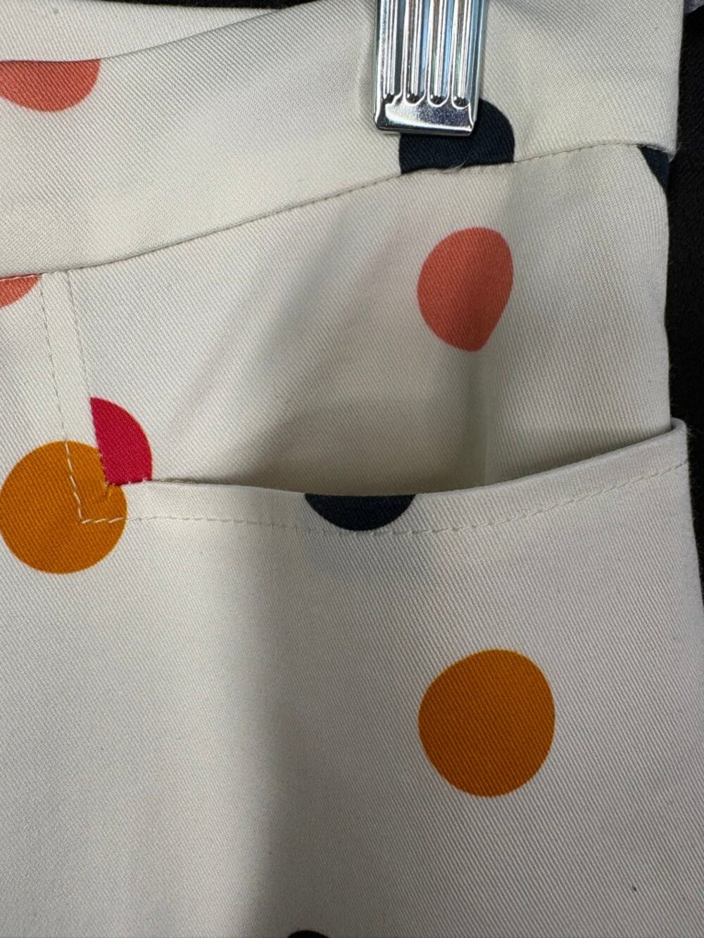 Akris Punto Multicolor Polka Dot Stretch Cotton Ankle Pants, US 6, Like New - Picture 5 of 9